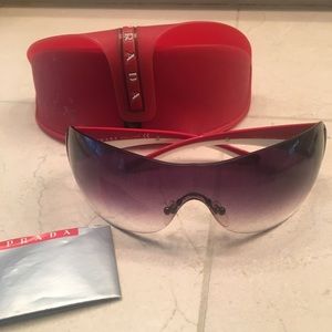 Prada Sunglasses  red case! Excellent condition!